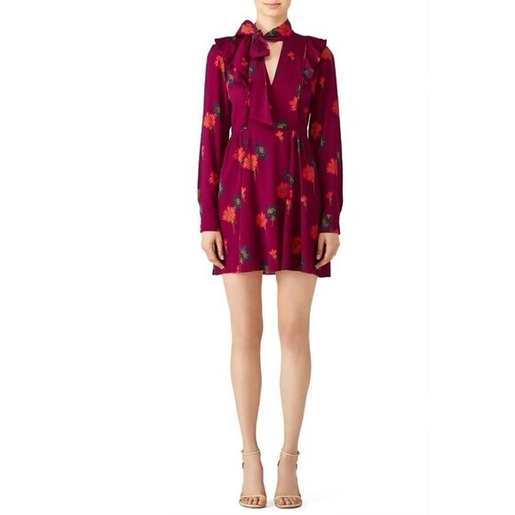 Tanya Taylor Purple Plum Aubree 100% Silk Dress $550 - Picture 3 of 11